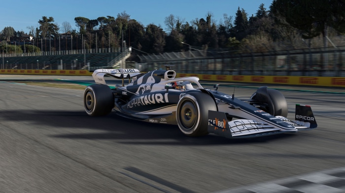 Scuderia AlphaTauri Formula 1 car on track
