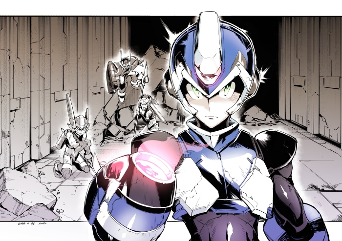 Mega Man X from Mega Man X DiVE 4K with allies