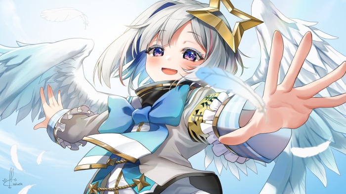 Amane Kanata from Hololive as an Angel