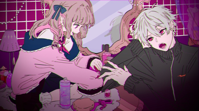Kuzuha and Makaino Ririmu from Nijisanji