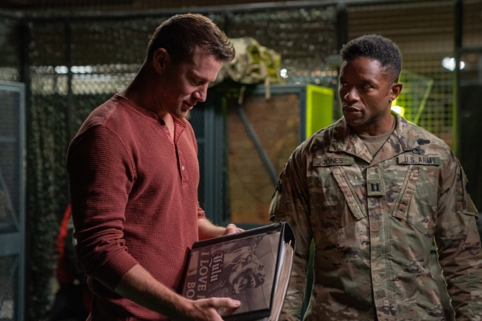 Channing Tatum and U.S. Army soldier with binder