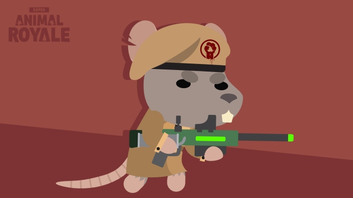 Super Animal Royale Rat Soldier with Rifle
