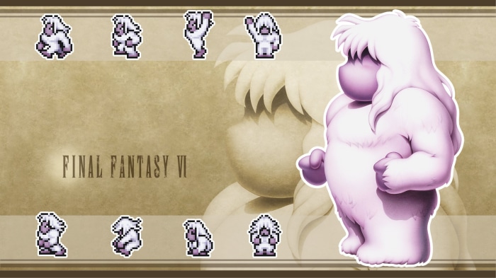 Umaro from Final Fantasy VI pixel art and illustration
