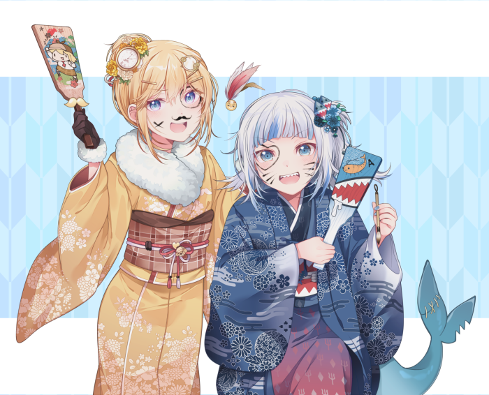 Gawr Gura and Watson Amelia from Hololive