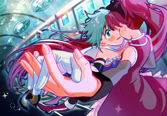 Kyoko Sakura and Sayaka Miki from Puella Magi Madoka Magica