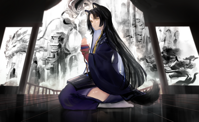 Saga from Arknights 4K