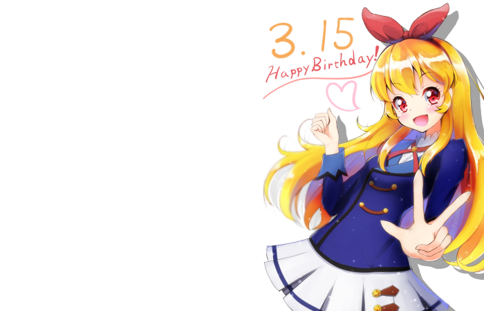 Ichigo Hoshimiya from Aikatsu! celebrating her birthday