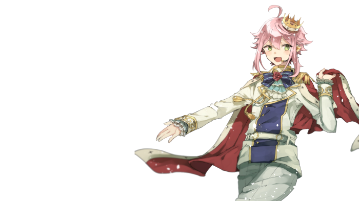 Ensemble Stars character with pink hair and crown