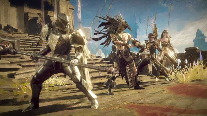 Babylon's Fall characters in battle