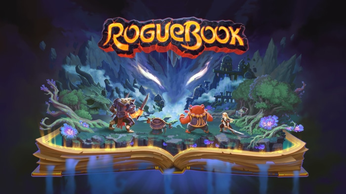 Roguebook game art with characters and dragon