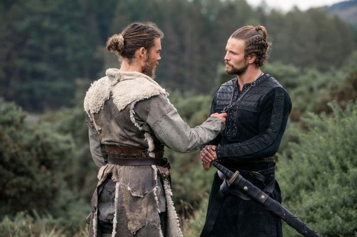 Sam Corlett and Leo Suter from Vikings: Valhalla