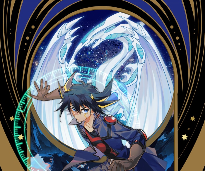 Yusei Fudo and Stardust Dragon from Yu-Gi-Oh! 5D's