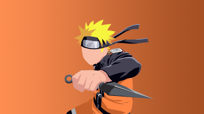 Naruto Uzumaki holding a kunai