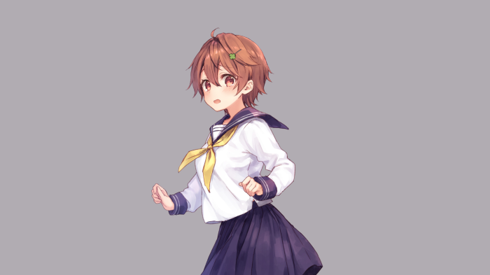 Girl in School Uniform