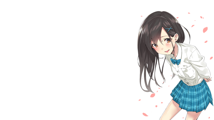 Anime girl in school uniform