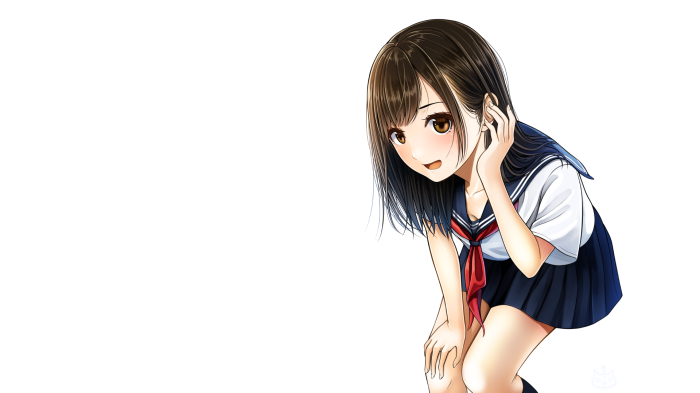 Girl in School Uniform