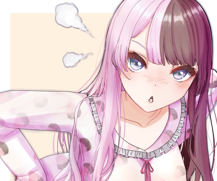 Tachibana Hinano from VSPO! wearing pajamas