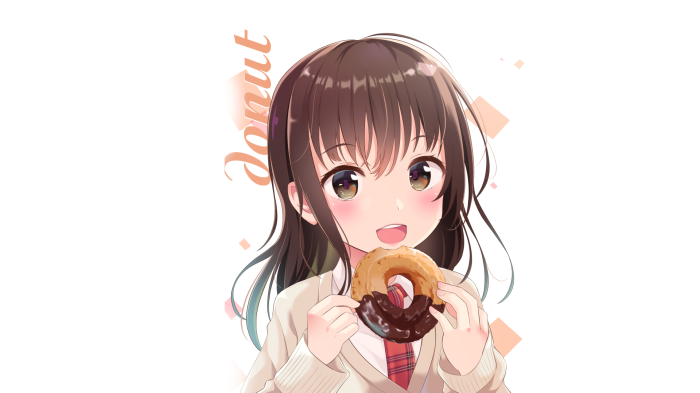 Girl eating a donut
