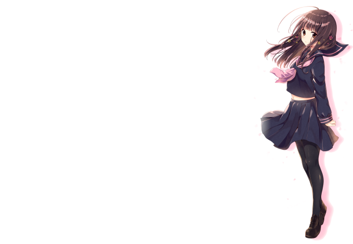 Anime girl in school uniform