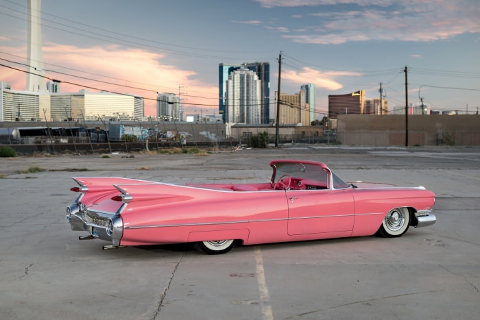 Pink 1959 Cadillac Convertible Lowrider in Las Vegas