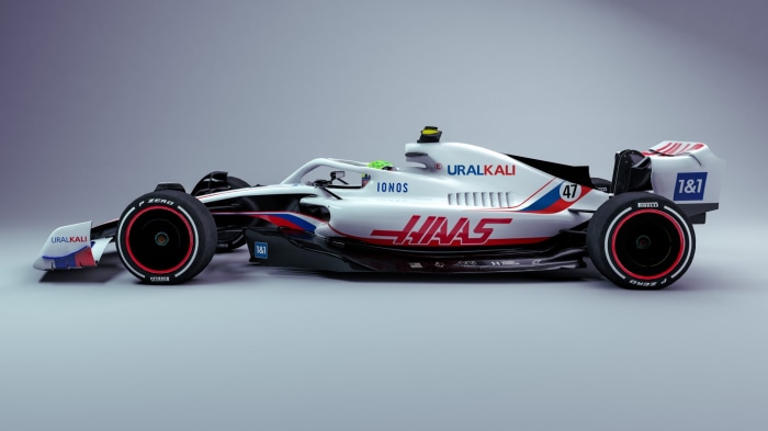 Haas F1 Team 2022 Formula 1 Race Car