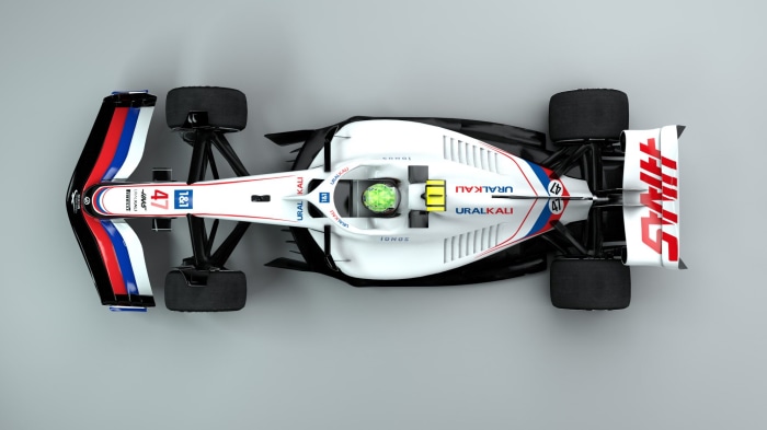 Haas F1 Team 2022 Formula 1 Race Car