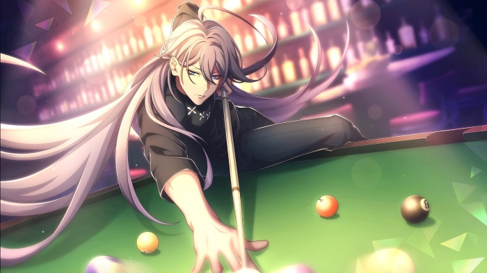 Jakurai Jinguji from Hypnosis Mic playing billiards