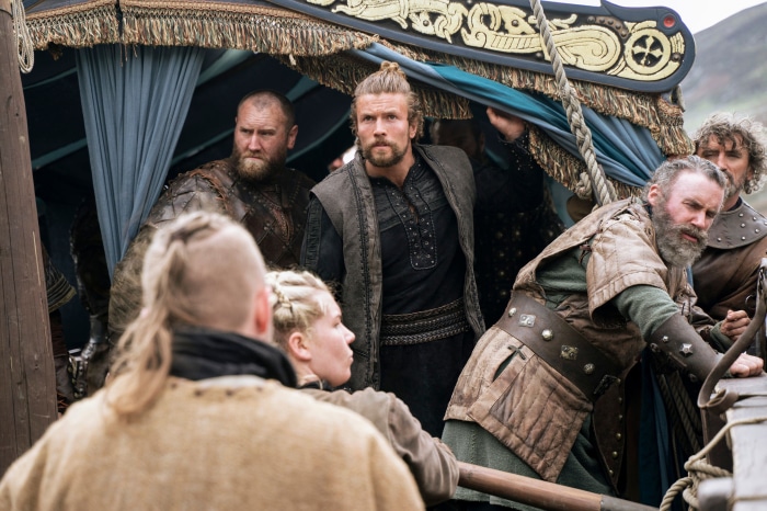 Vikings: Valhalla characters on a ship