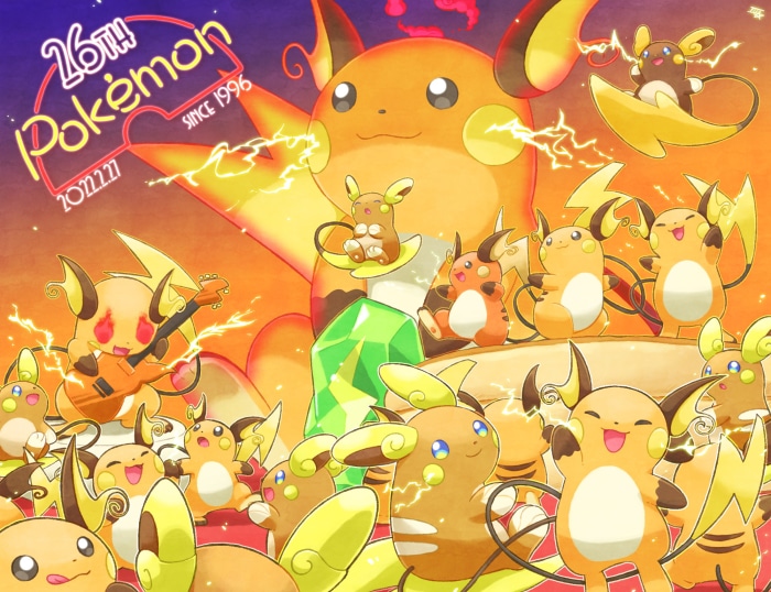 26th Pokémon Anniversary Featuring Raichu and Alolan Raichu