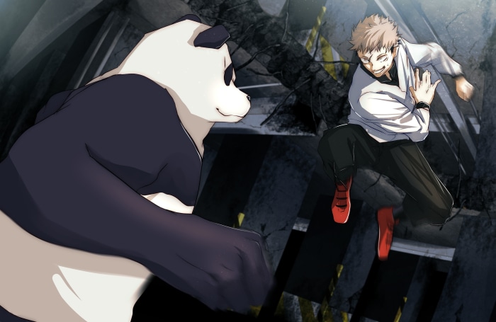 Panda and Yuji Itadori from Jujutsu Kaisen 4K