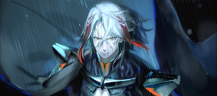 Odysseus from Fate/Grand Order in the rain
