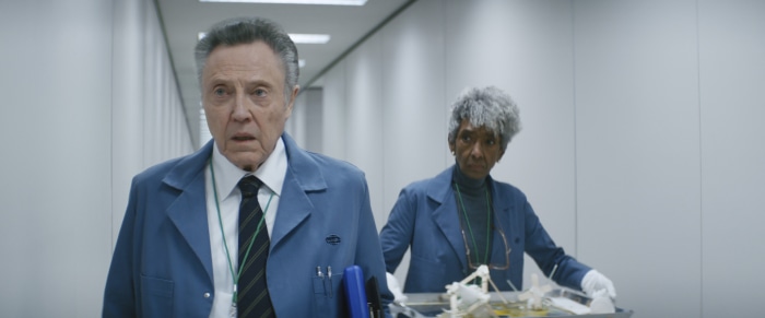 Christopher Walken and Claudia Robinson in Severance