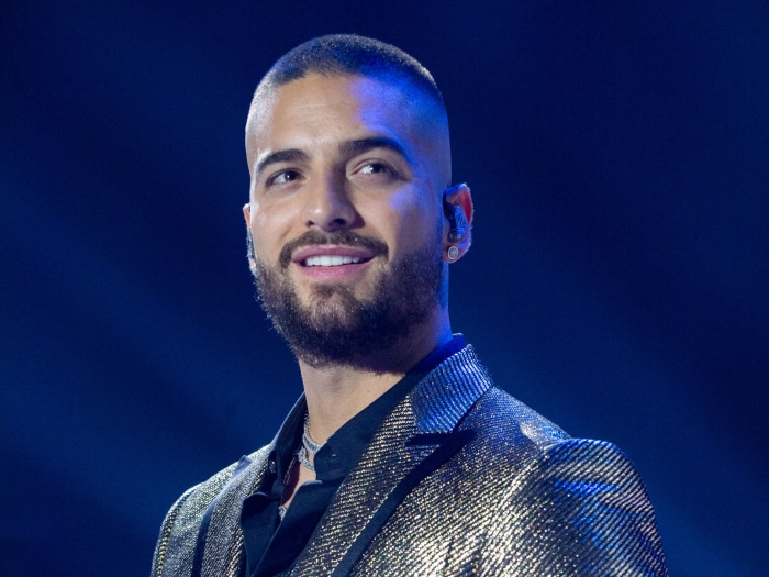 Maluma performing on stage