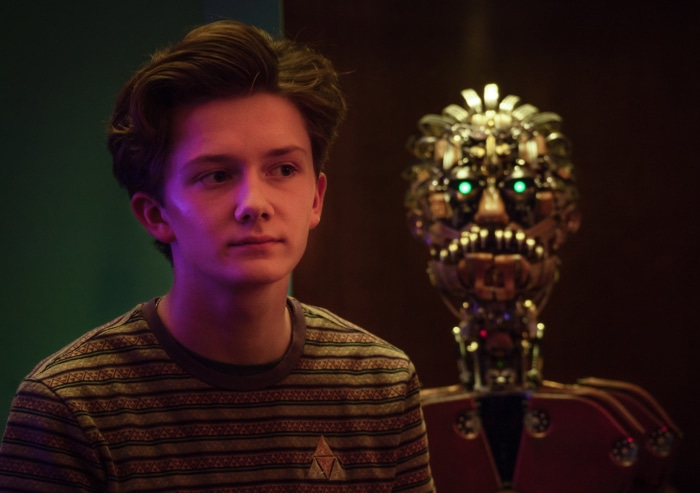 Boy and robot from Bigbug