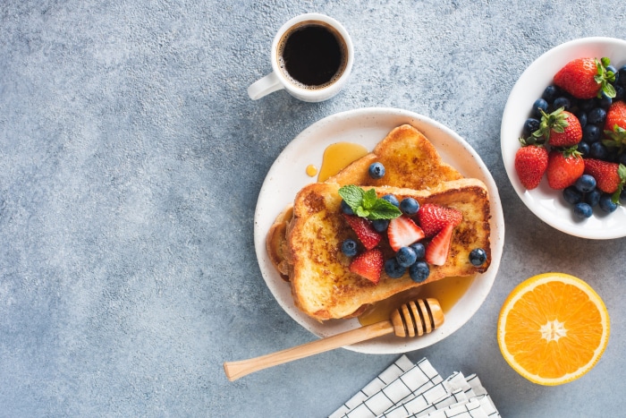 French Toast with Berries and Coffee