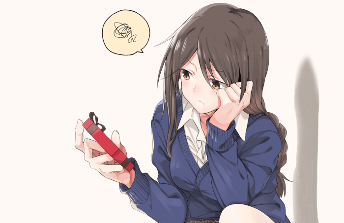 Girl holding a gift box