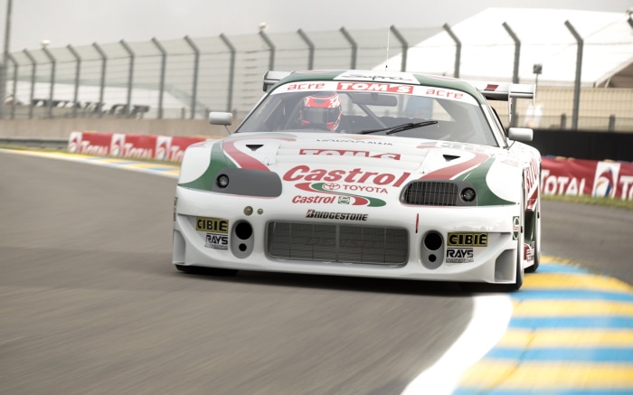 Castrol Toyota Supra GT-R race car on track