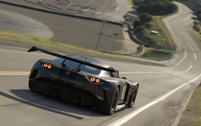 Mazda Motorsports race car on a track