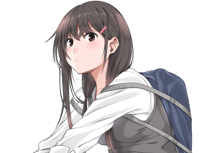 Girl with backpack