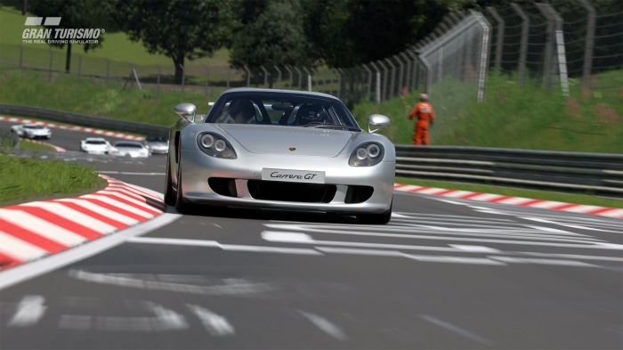 Porsche Carrera GT on Gran Turismo 7 race track