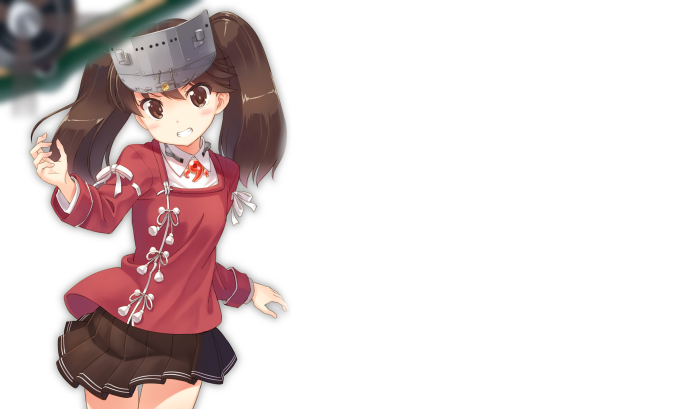 Girl with a ship's turret on her head from Kantai Collection