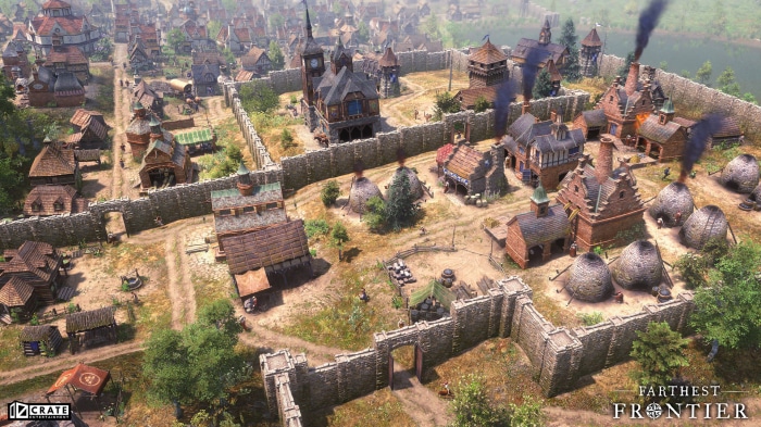 Farthest Frontier video game city view