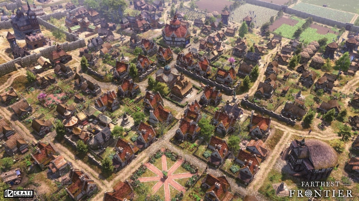 Farthest Frontier video game city view
