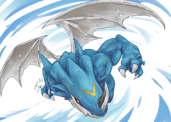 ExVeemon from Digimon flying