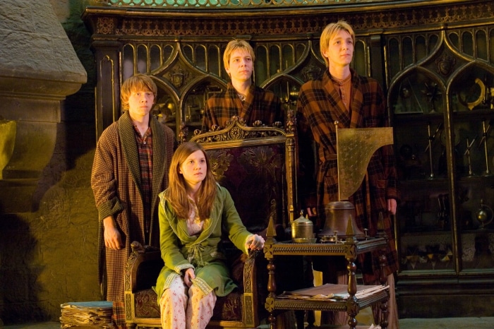 Ron, Ginny, Fred, and George Weasley from Harry Potter