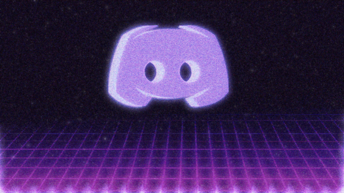 Discord logo in retro style