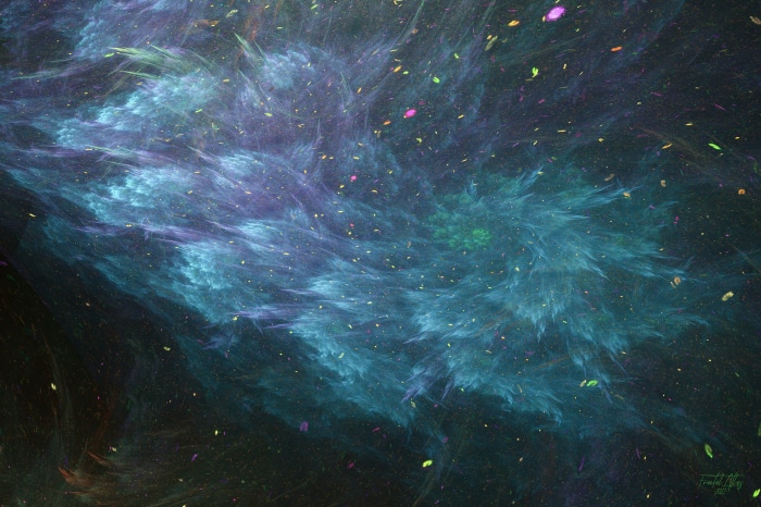 Abstract Nebula with Colorful Particles 4K