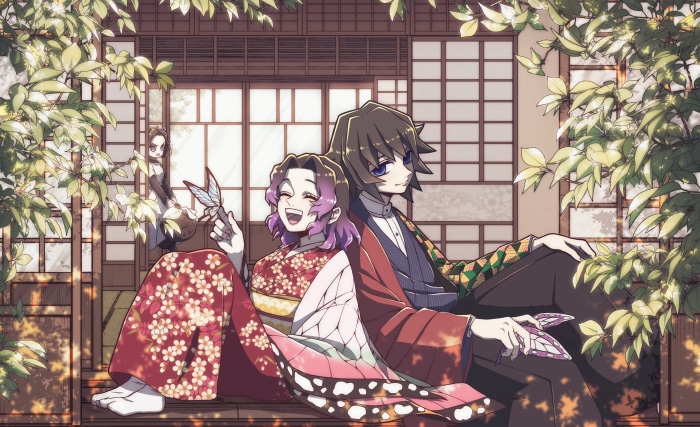 Shinobu Kochou and Giyuu Tomioka from Demon Slayer