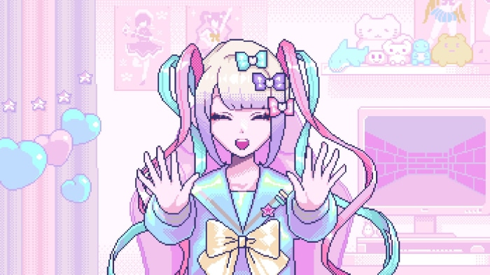 OMGkawaiiAngel Smile pixel art anime girl