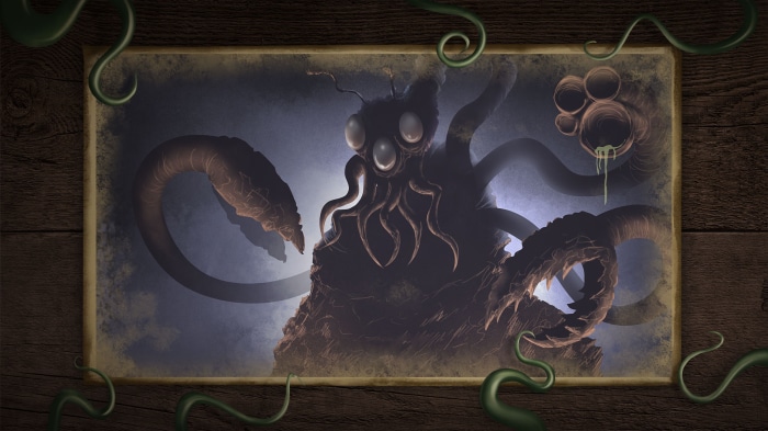 Yithian creature with tentacles and multiple eyes